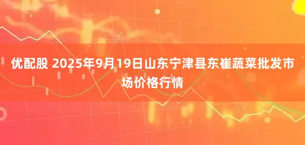 优配股 2025年9月19日山东宁津县东崔蔬菜批发市场价格行情